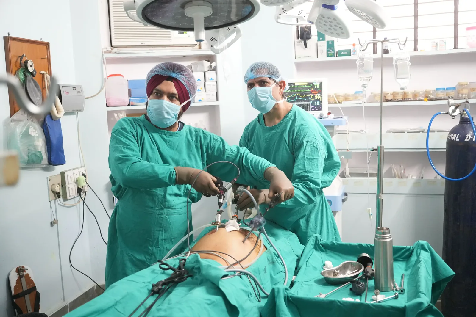 Laparoscopic procedure in progress